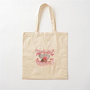 Tummy Ache Survivor Metal Design Cotton Tote Bag