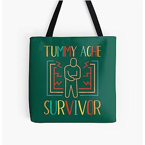 Vintage Tummy Ache Survivor       (6) All Over Print Tote Bag