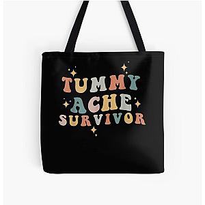 Tummy Ache Survivor Retro Vintage All Over Print Tote Bag