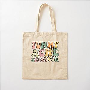 Vintage Tummy Ache Survivor Stomachache IBS Funny Men Women Cotton Tote Bag