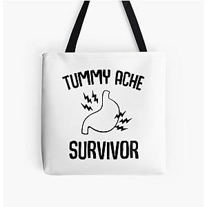 Vintage Tummy Ache Survivor, Tummy Ache Survivor, Stomachache IBS     All Over Print Tote Bag