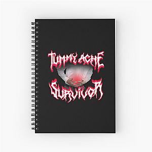 Tummy Ache Survivor Metal Design Spiral Notebook