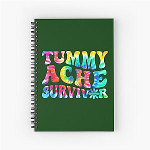 Tummy Ache Survivor Tie Dye , Vintage Tummy Ache Survivor, Tummy Ache Survivor, Stomachache Spiral Notebook