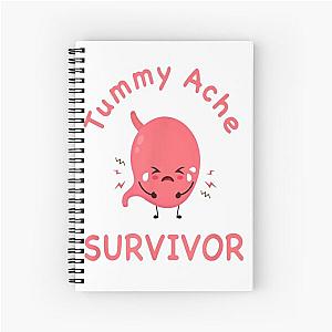  Funny Tummy Ache Survivor T-Shirt Spiral Notebook