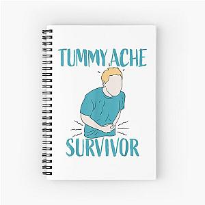 Vintage Tummy Ache Survivor, Tummy Ache Survivor, Funny Meme Quote , Stomachache IBS  (1) Spiral Notebook