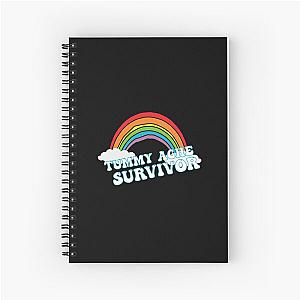 Tummy Ache Survivor Rainbow IBS Retro Gifts Tee Shirts for Men And Women T-shirt Spiral Notebook