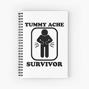 Vintage Tummy Ache Survivor, Tummy Ache Survivor, Stomachache IBS                 Spiral Notebook