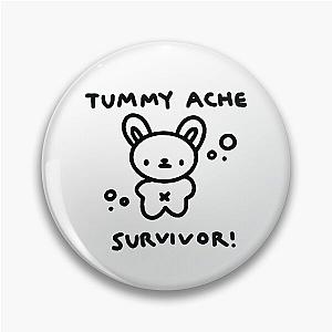 Cute Bear Tummy Ache Survivor Pin