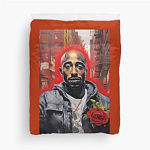 Tupac Shakur Rose Duvet Cover