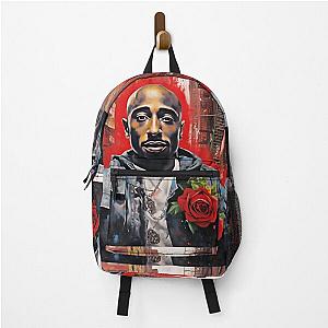 Tupac Shakur Rose Backpack