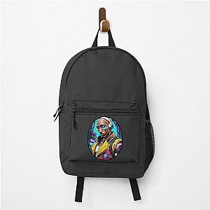 Cyberpunk Cyborg 2Pac Tupac Shakur Backpack