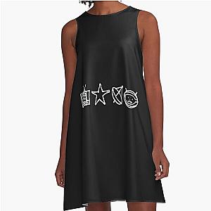 U2 - Zoo TV Symbols - White   A-Line Dress