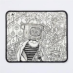 TV Head Saxophone Player Mouse Pad