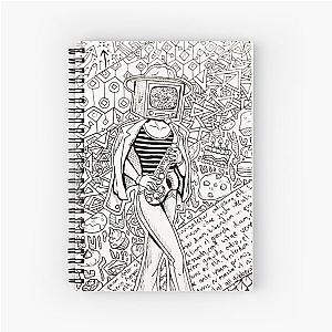 TV Head Saxophone Player Spiral Notebook