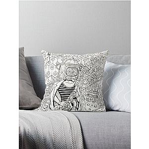 TV Head Saxophone Player Throw Pillow