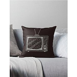 low poly retro tv Throw Pillow