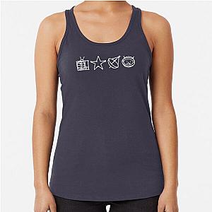 U2 - Zoo TV Symbols - White Racerback Tank Top