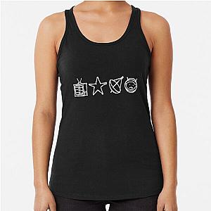 U2 - Zoo TV Symbols - White   Racerback Tank Top