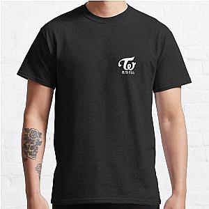 Twice Kpop logo Hangul Black White Classic T-Shirt RB0809