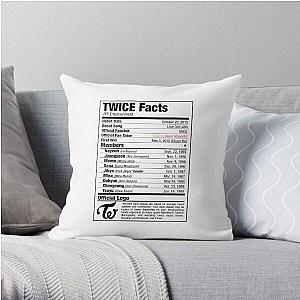 TWICE Kpop Nutritional Facts Throw Pillow RB0809
