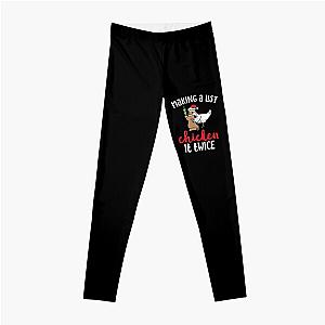 Chicken It Twice Funny Chicken Christmas Design  Leggings RB0809