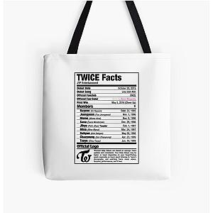 TWICE Kpop Nutritional Facts All Over Print Tote Bag RB0809