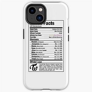 TWICE Kpop Nutritional Facts iPhone Tough Case RB0809