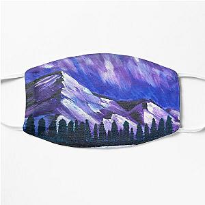 Twilight Face Masks - Pretty purple twilight night sky Norway Lofoten mountain range beautiful Flat Mask