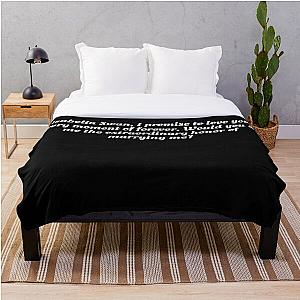 Twilight Blanket - Edward Cullen's marriage proposal to Bella Swan ( twilight ) ( black version ) Throw Blanket