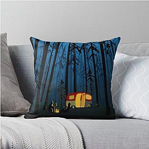 Twilight Pillows - retro twilight camping Throw Pillow