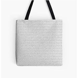 Twilight Bags - Twilight Movie Script in the Twilight Font All Over Print Tote Bag