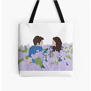 Twilight Bags - Bella and Edward in Twilight Meadow Scene  All Over Print Tote Bag