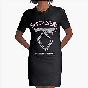 Freshly >>>TWISTED SISTER<<< Grunge>>>Twisted Sister Merch Graphic T-Shirt Dress