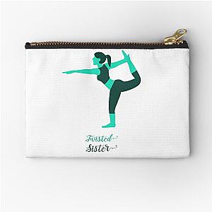 Yoga Twisted sister Design logo Zipper Pouch