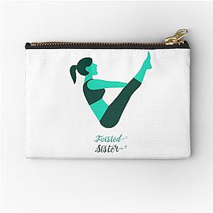 Yoga Twisted Sister Design Logo Zipper Pouch