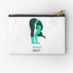 Yoga Twisted Sister Design logo Zipper Pouch