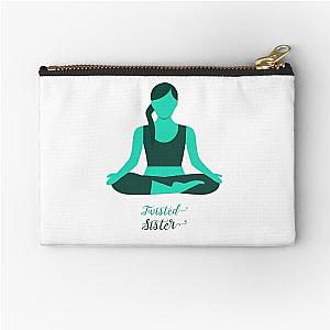 Yoga Twisted Sister Design Logo Zipper Pouch