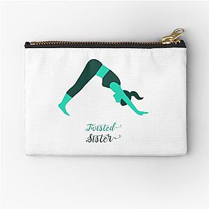 yoga Twisted Sister Design Logo Zipper Pouch