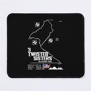 Three Sisters Twisted Sisters Texas Motorcycle Trail Map Sticker T-shirt 02 Mouse Pad