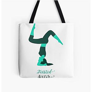 Yoga Twisted sister Design Logo All Over Print Tote Bag