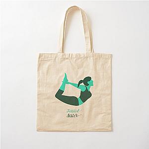 Yoga Twisted Sister Design Logo Cotton Tote Bag