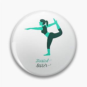 Yoga Twisted sister Design logo Pin