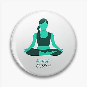 Yoga Twisted Sister Design Logo Pin