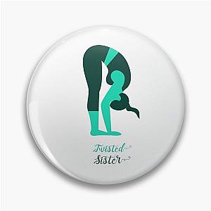 Yoga Twisted Sister Design logo Pin