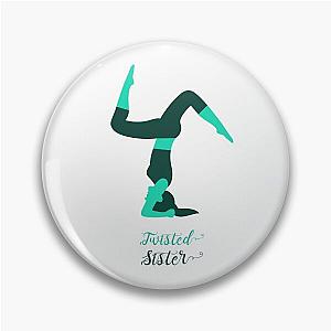 Yoga Twisted sister Design Logo Pin