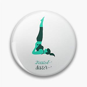 Yoga Twisted sister Design logo Pin