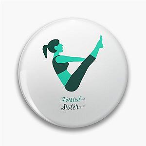 Yoga Twisted Sister Design Logo Pin