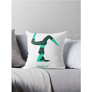 Yoga Twisted sister Design Logo Throw Pillow