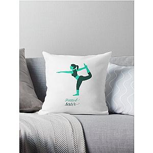 Yoga Twisted sister Design logo Throw Pillow