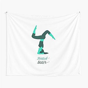 Yoga Twisted sister Design Logo Tapestry